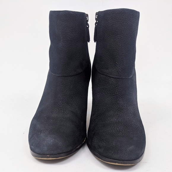 Cole Haan Cassidy Leather Ankle Booties Boots Womens 9 Black Nubuck - Picture 2 of 11